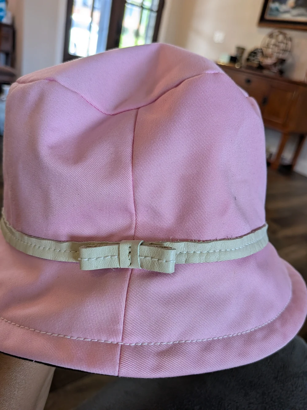 Coach Vintage Pink Bucket Hat With Leather Trim - Picture 2 of 9